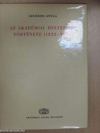 Az akadémiai helyesírás története (1832-1954)