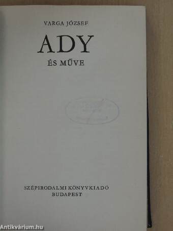 Ady és műve