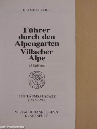 Führer durch den Alpengarten Villacher Alpe