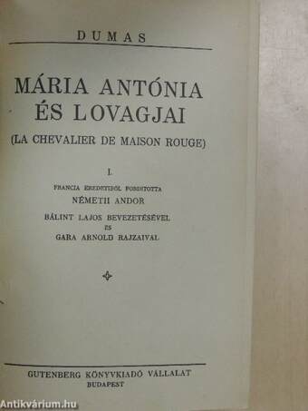 Mária Antónia és lovagjai I-III.