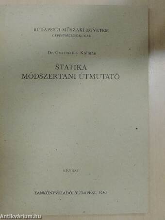 Statika módszertani útmutató