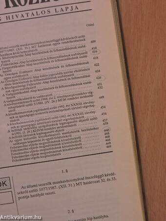 Magyar Közlöny 1993. január 7.-március 31. (nem teljes évfolyam)