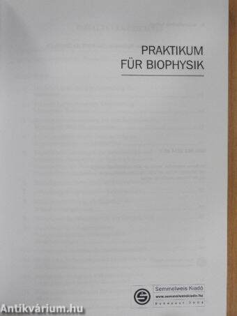 Praktikum für Biophysik