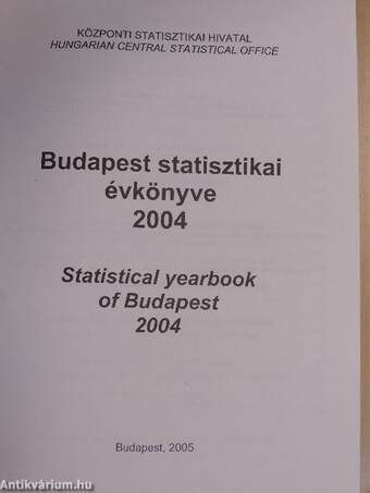 Budapest statisztikai évkönyve 2004