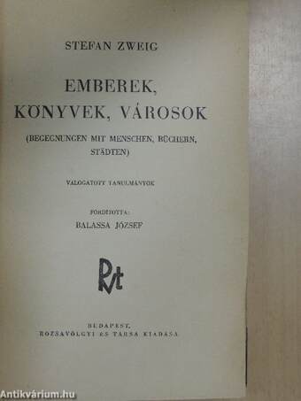 Emberek, könyvek, városok