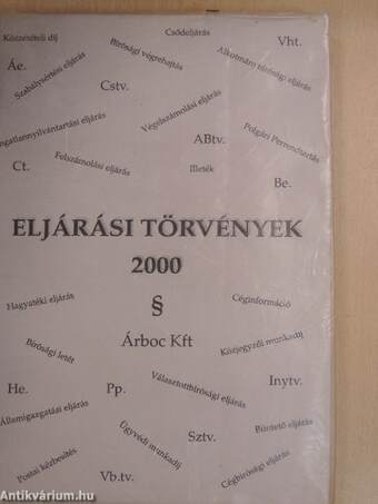 Eljárási törvények 2000