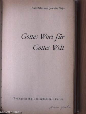 Gottes Wort für Gottes Welt