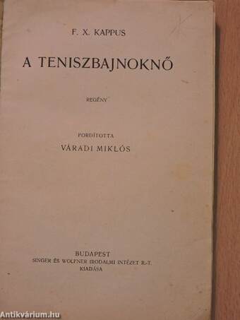 A teniszbajnoknő