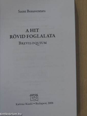 A hit rövid foglalata