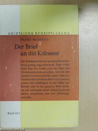 Der Brief an die Kolosser