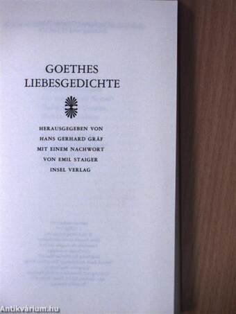 Goethes Liebesgedichte