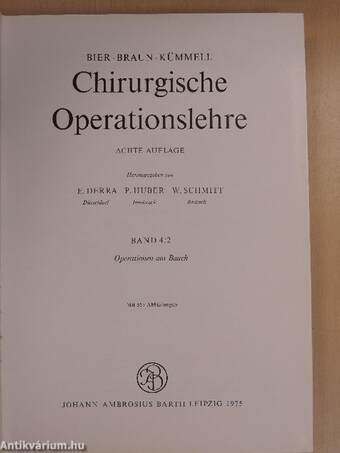 Chirurgische Operationslehre 4/II.