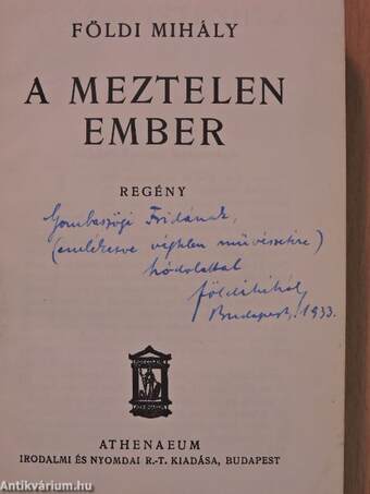 A meztelen ember (dedikált példány)