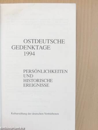 Ostdeutsche Gedenktage 1994