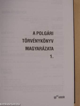 A polgári törvénykönyv magyarázata 1-2.