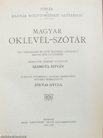 Magyar oklevél-szótár