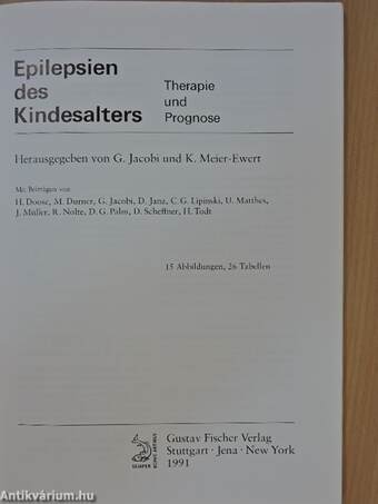 Epilepsien des Kindesalters