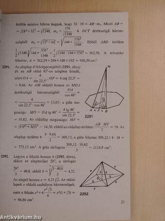 Összefoglaló feladatgyűjtemény matematikából - Megoldások II.