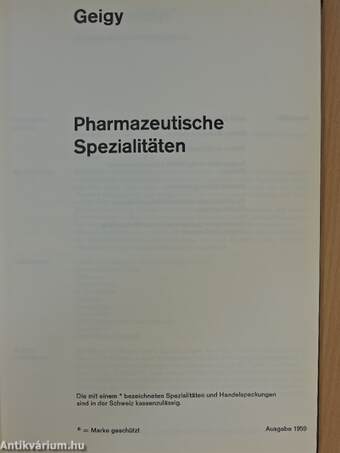 Pharmazeutische Spezialitäten