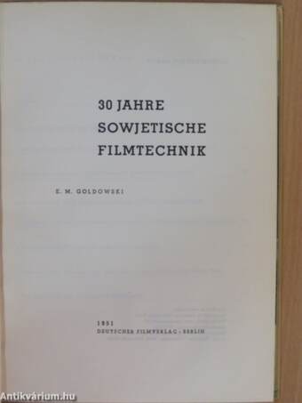 30 Jahre sowjetische Filmtechnik