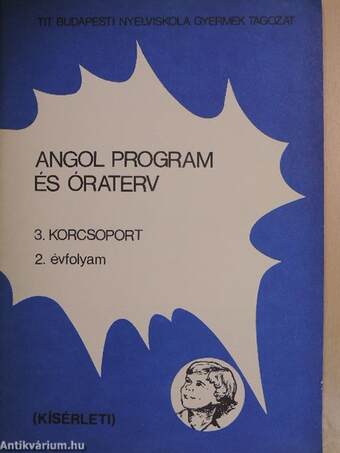 Angol program és óraterv