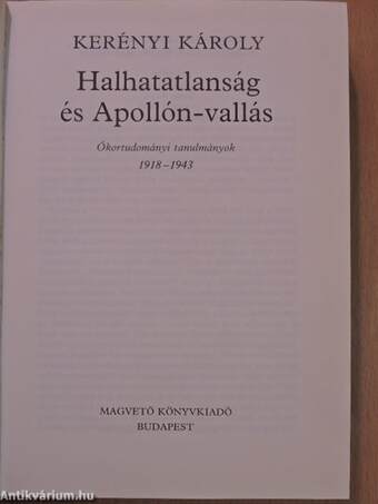 Halhatatlanság és Apollón-vallás