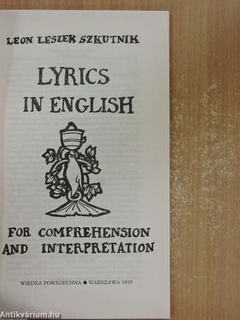 Lyrics in English for Comprehension and Interpretation