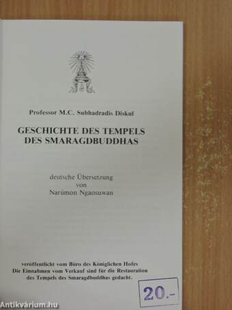 Geschichte des Tempels des Smaragdbuddhas