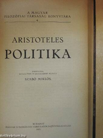 Aristoteles a lélekről/Politika