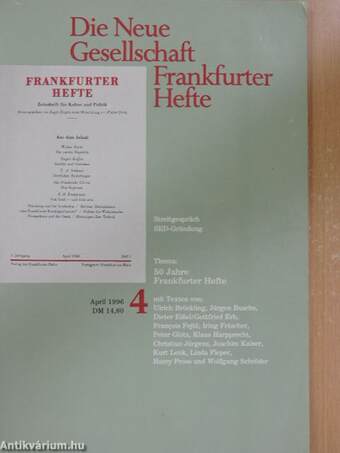 Die Neue Gesellschaft/Frankfurter Hefte 4/1996.