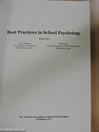 Best Practices in School Psychology