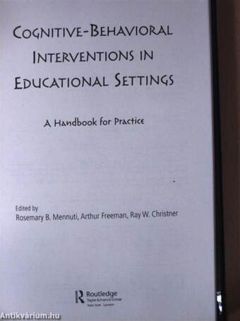 Cognitive-Behavioral Interventions in Educational Settings