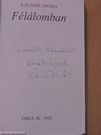 Félálomban (dedikált példány)