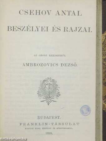 Falusi asszonyok és egyéb elbeszélések/In der Dämmerung (gótbetűs)/Weiberregiment. In der Verbannung. Irrwisch (gótbetűs)/Elbeszélések/Csehov Antal beszélyei és rajzai