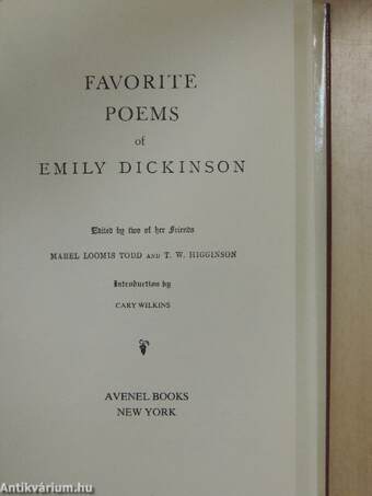 Favorite poems of Emily Dickinson