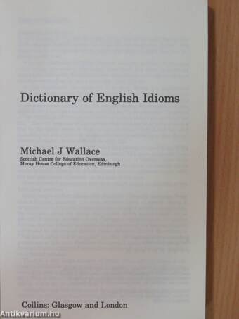 Dictionary of English Idioms