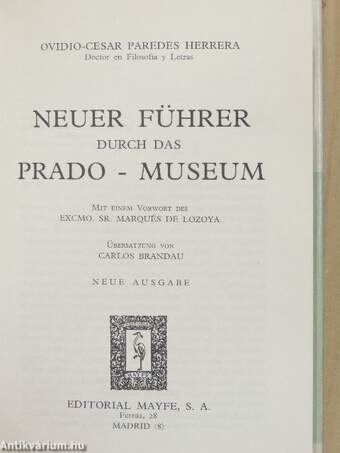 Neuer Führer durch das Prado-Museum