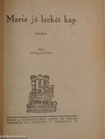 Marie jó leckét kap