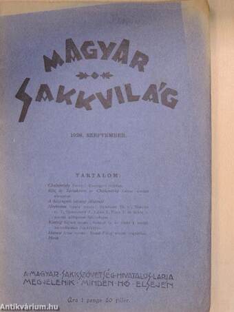 Magyar Sakkvilág 1928. szeptember