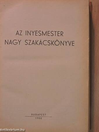 Az inyesmester nagy szakácskönyve