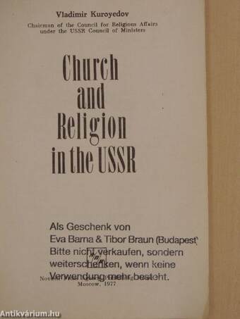 Church and Religion in the USSR