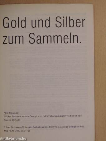 Gold und Silber zum Sammeln