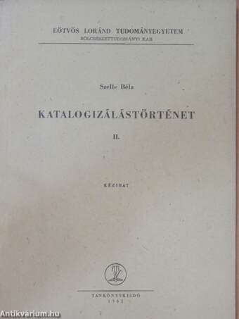 Katalogizálástörténet II.