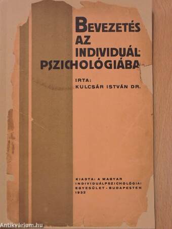 Bevezetés az individuálpszichológiába (dedikált példány)