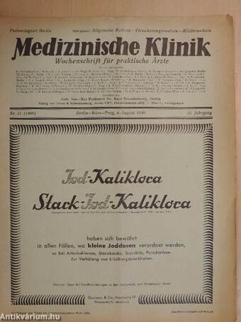 Medizinische Klinik 31/1939.