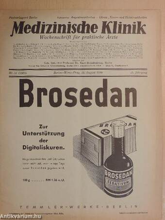 Medizinische Klinik 33/1939.