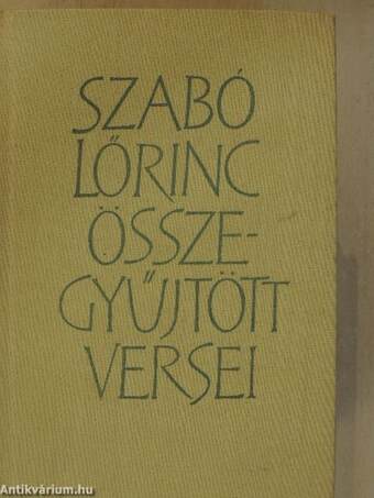 Szabó Lőrinc összegyűjtött versei