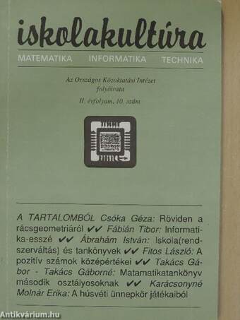 Iskolakultúra 1992/10.