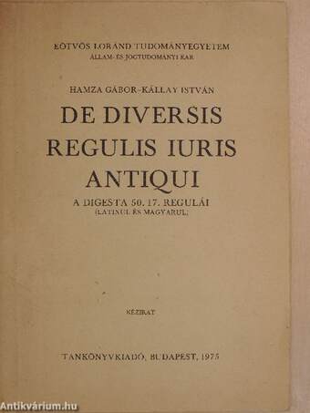 De diversis regulis iuris antiqui