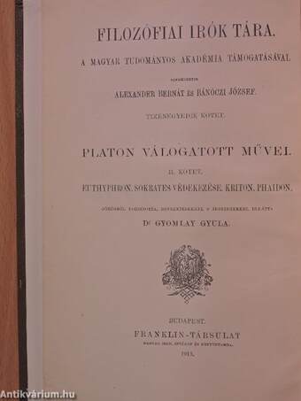 Platon válogatott művei II-III.